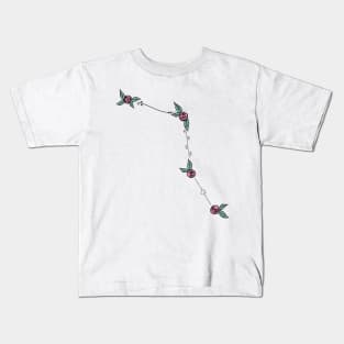 Caelum (Chisel) Constellation Roses and Hearts Doodle Kids T-Shirt